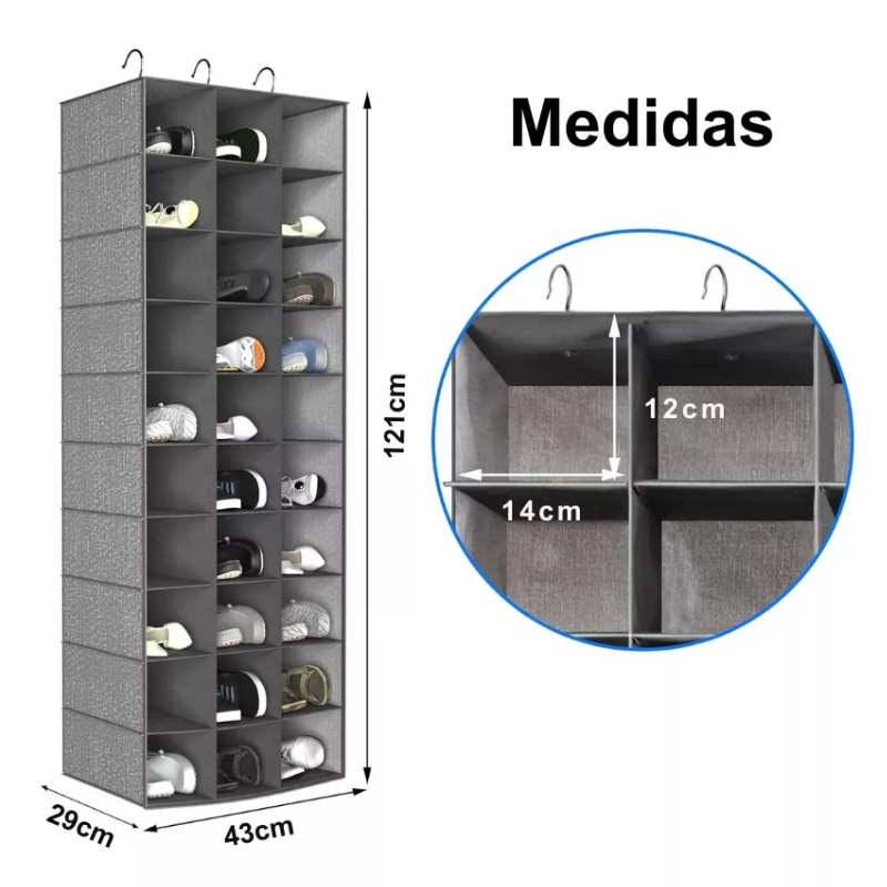 Organizador Colgante 30 Compartimentos - HomeStack Hanging