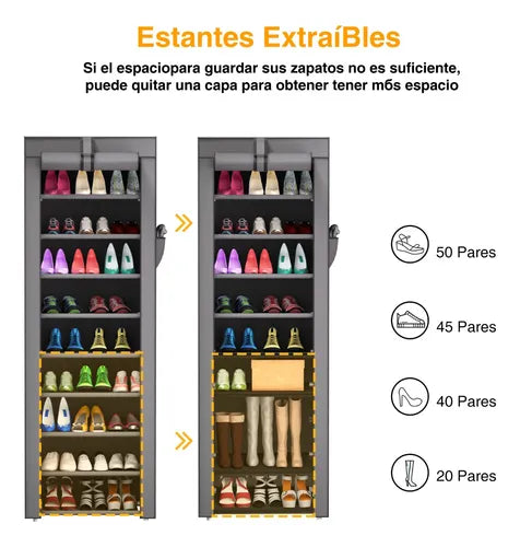 Organizador Vertical 10 Niveles - HomeStack Vertical